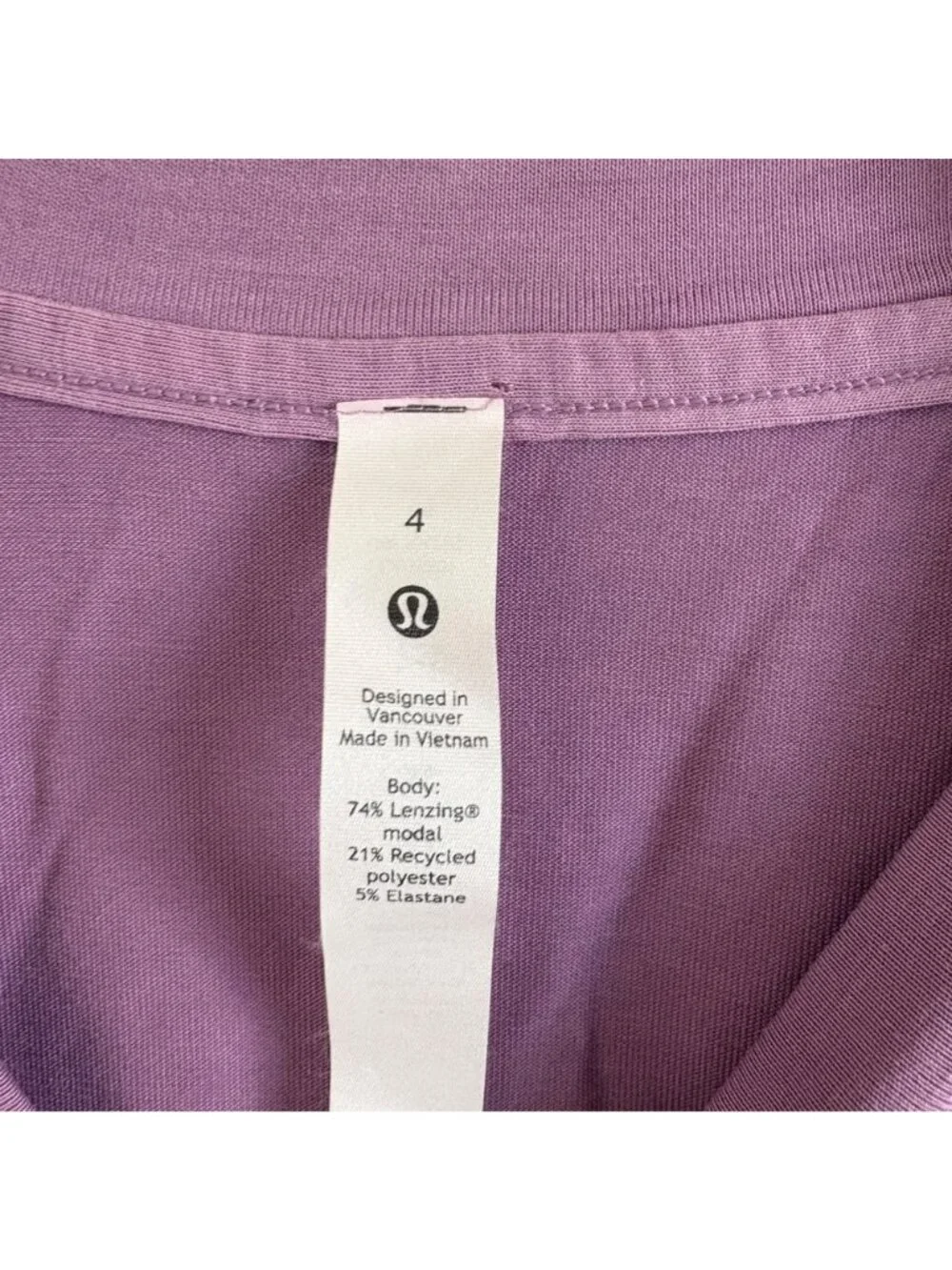 Lululemon Athletic Side Cinch Long Sleeve Crewneck Shirt Purple Women’s Sz 4